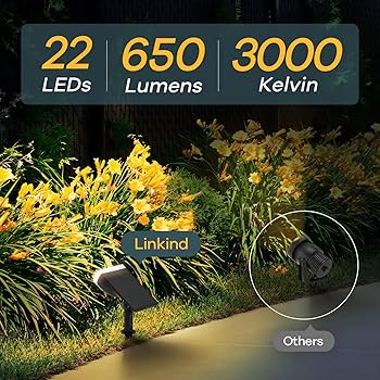 Linkind Solar Lights Outdoor Waterproof IP67, StarRay Dusk